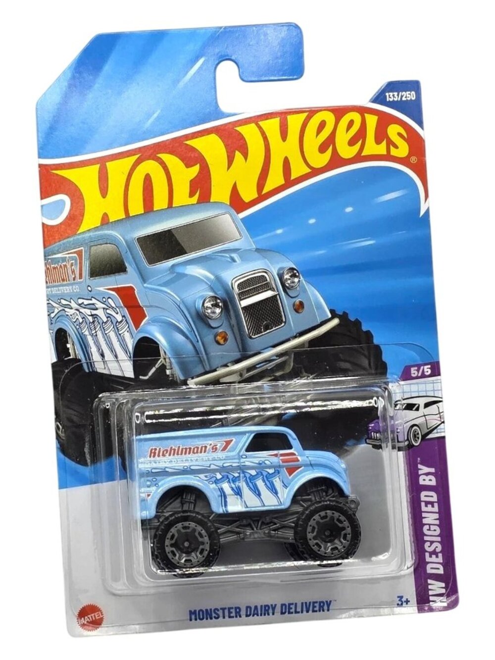 Hot Wheels Monster Dairy Delivery Blue Die Cast Car 2025 Case L Limited Edition